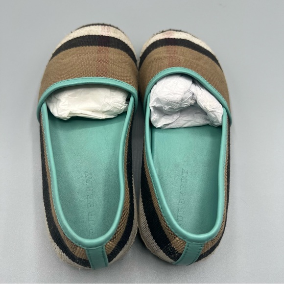 Burberry Kids Espadrilles Girls comfortable Shoes Beige and blue size 30 - Picture 5 of 14